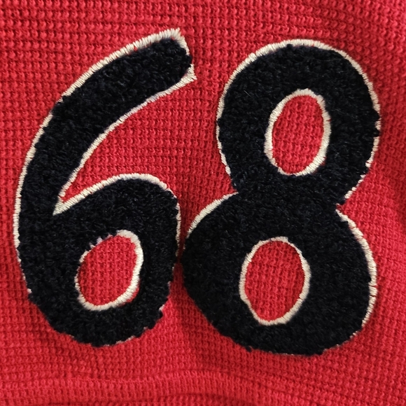 Triumph Motorcycles Sixty8 Short Sleeve Thermal Knit Shirt - Red - Size XL - Picture 4 of 12